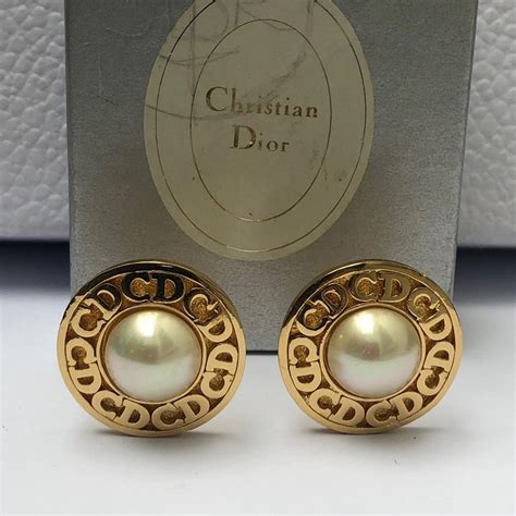 small dior earrings|vintage dior earrings.